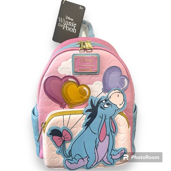 Loungefly Disney Winnie the Pooh Eeyore Balloons Mini Backpack - Picture 1 of 9